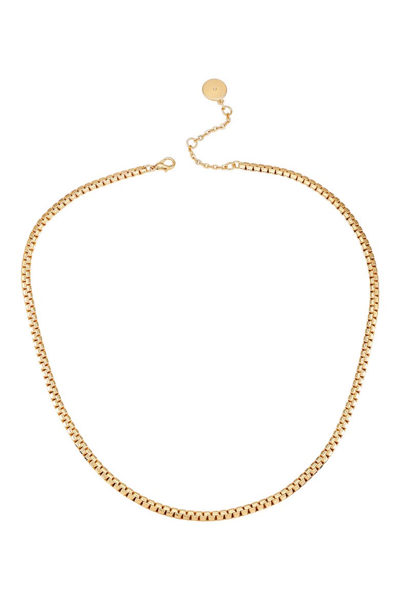 Box Chain Necklace, Alternate, color, GOLDTONE