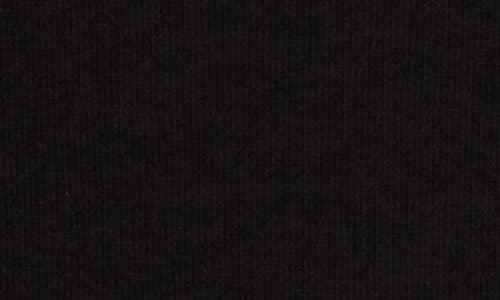 Melrose And Market Ruffle Shoulder Knit Top In Black