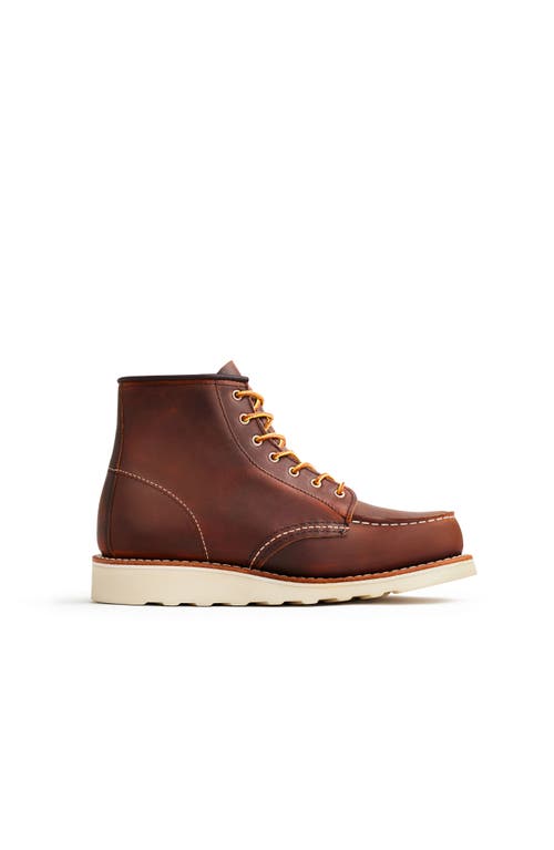 Red Wing 6-Inch Moc Boot in Copper Rough And Tough at Nordstrom, Size 6.5