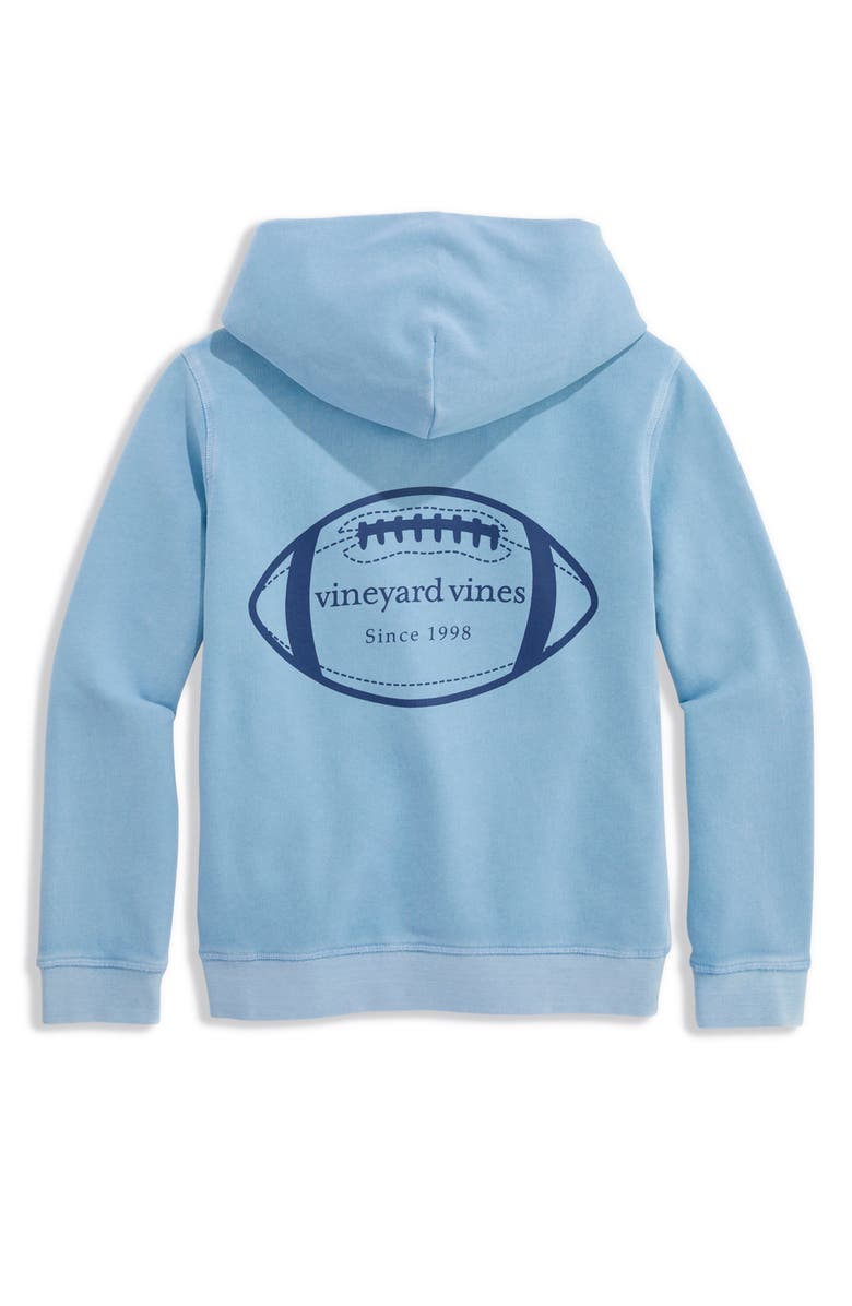 vineyard vines Kids' Football Graphic Hoodie, Alternate, color, Jake Blue