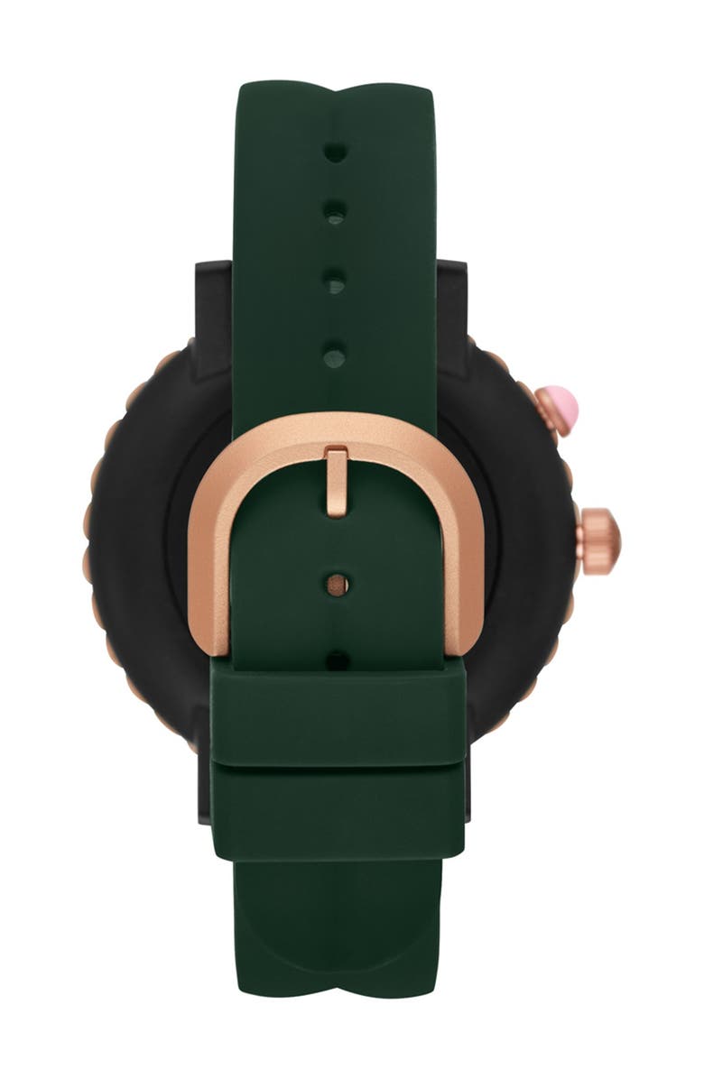 Kate Spade New York scallop silicone strap smart watch, 42mm, Alternate, color, 