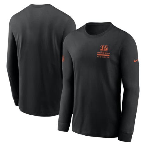 Men's Nike Black Cincinnati Bengals Sideline Performance Long Sleeve T-Shirt