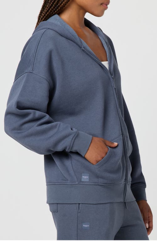 Florence By Mills Cozy Crush Oversize Zip Hoodie In Blue