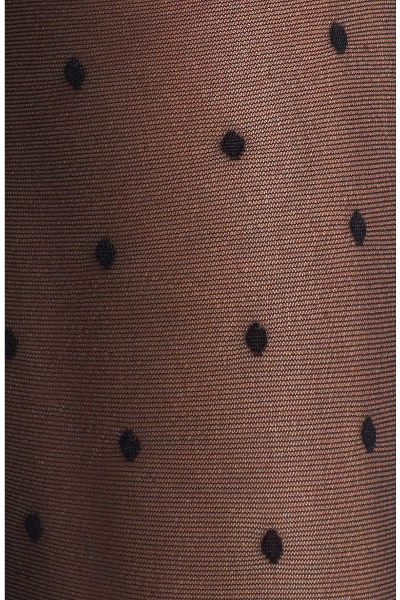 'Sheer Dot' Control Top Pantyhose, Alternate, color, BLACK/ BLACK