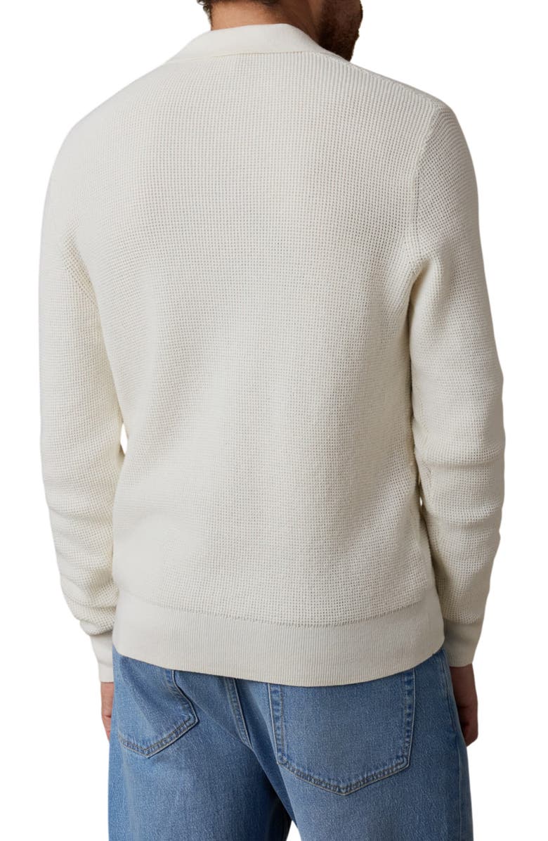 Faherty Sunwashed Organic Cotton Polo Sweater, Alternate, color, Natural