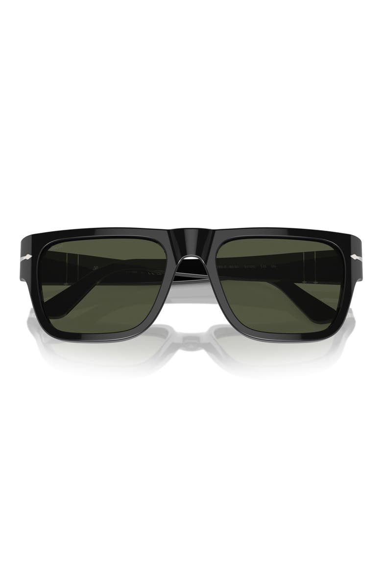 55mm Square Sunglasses, Main, color, BLACK