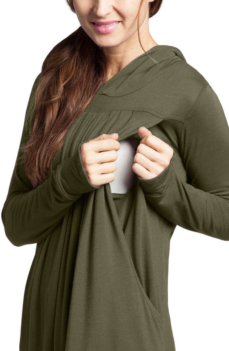 Savi Mom Yoga Maternity/Nursing Hoodie, Alternate, color, 