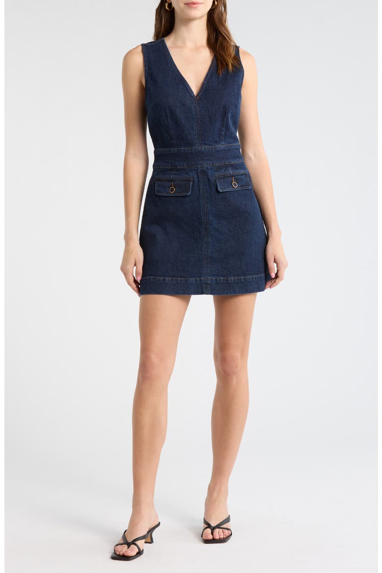 Sylvia Denim Minidress, Main, color, BALLAST