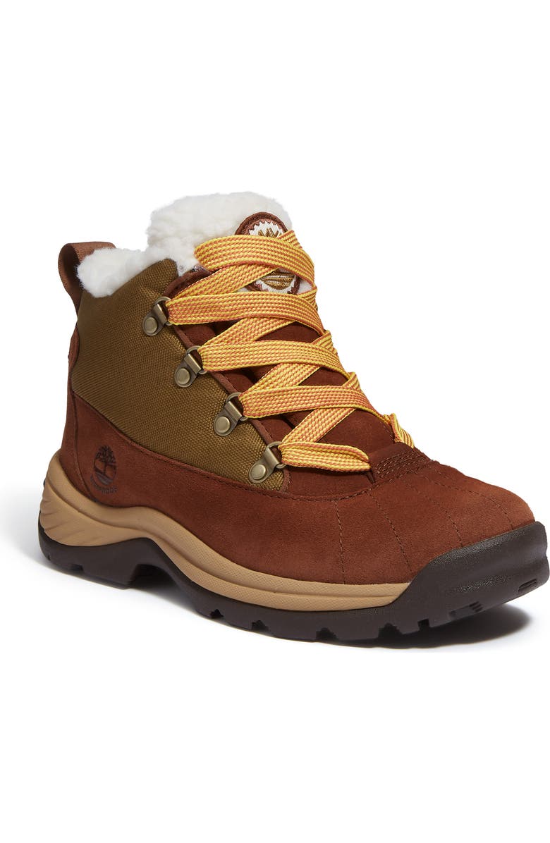 Timberland White Ledge Waterproof Mid Hiking Boot, Main, color, Medium Brown Suede