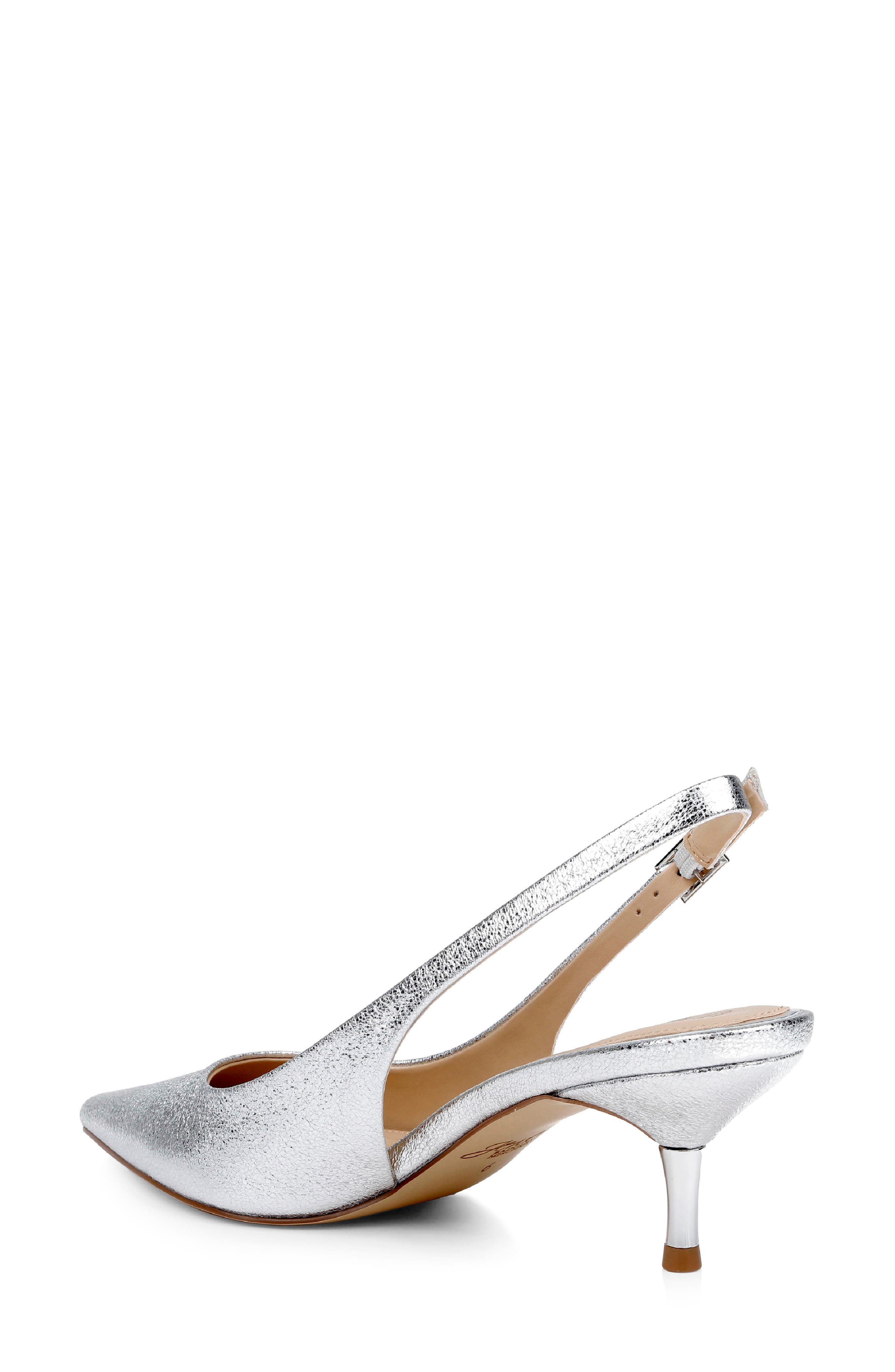 Ilana Slingback Pump, Alternate, color, SILVER TEXTILE
