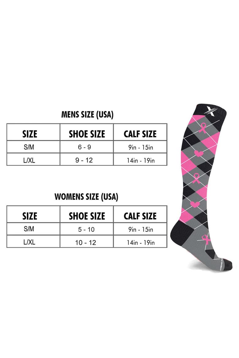 Breast Cancer Awareness Compression Socks, Alternate, color, MIX