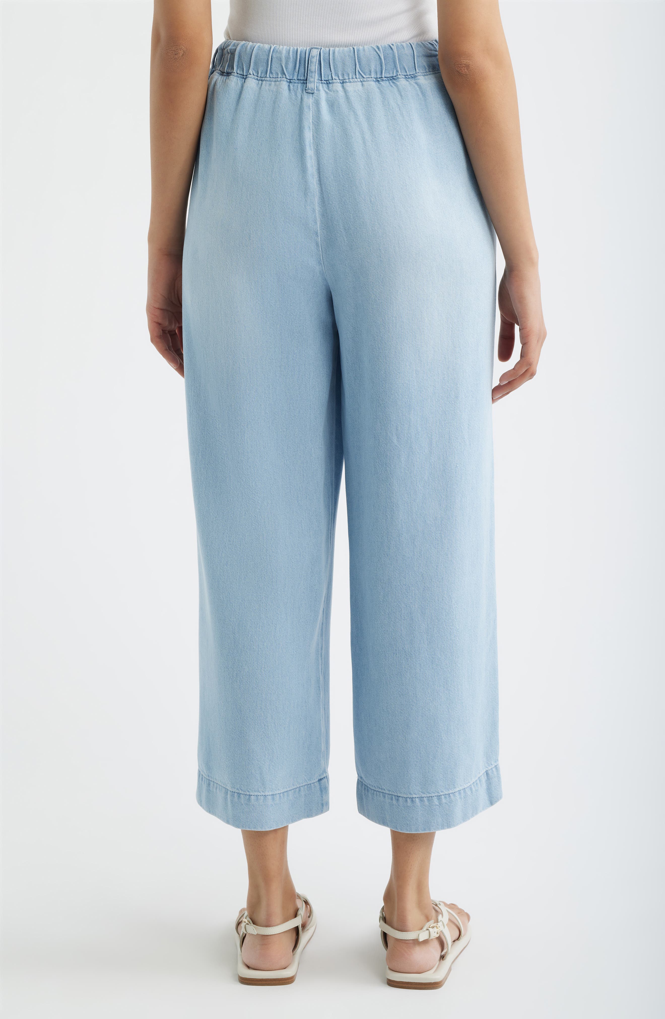 Wide Leg Crop Denim Pants - image 2