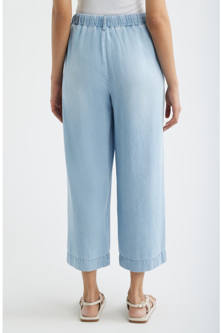 Wide Leg Crop Denim Pants, Alternate, color, COOL CAPRI WASH