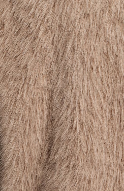 Thread & Supply Long Faux Fur Coat In Brown