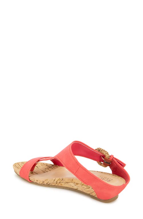 Reaction Kenneth Cole Great Buckle Wedge Sandal In Geranium