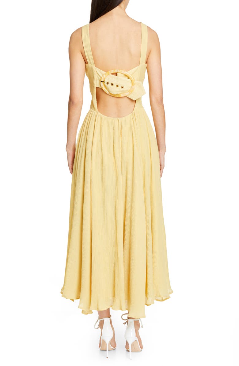 Cult Gaia Angela Buckle Back Maxi Dress, Alternate, color,
