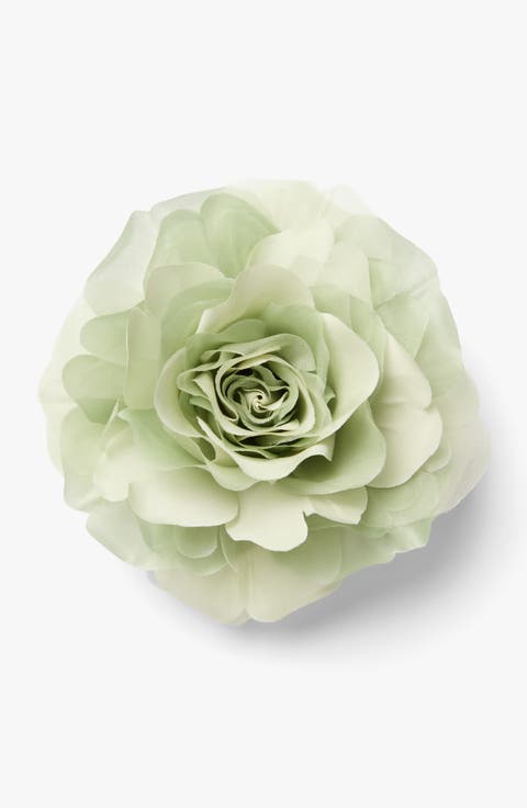 The Green Rose Floral Brooch