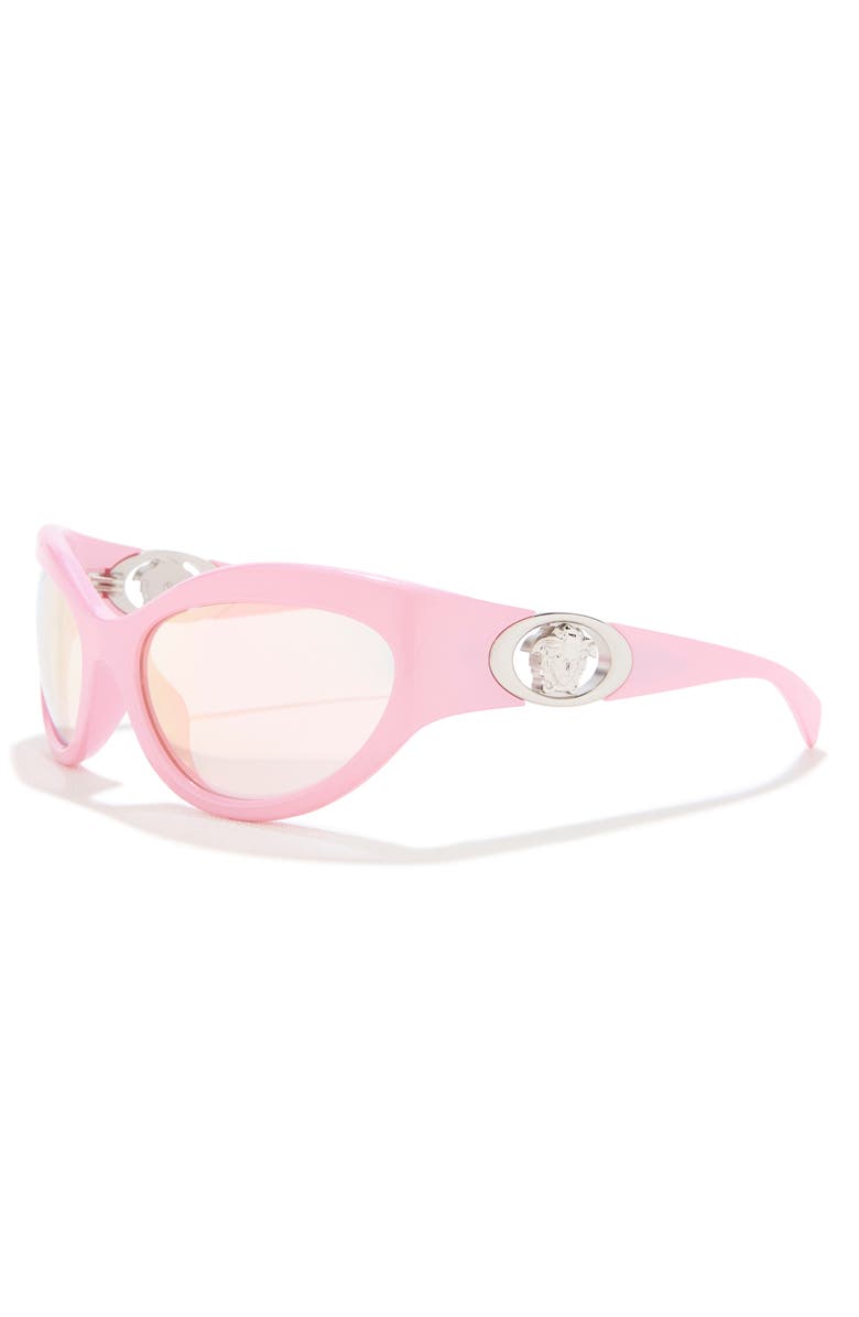 Versace 58mm Oval Sunglasses, Alternate, color, Pink