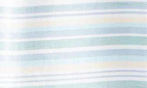 Tucker + Tate Kids' Stripe Short Sleeve Cotton Twill Button-up Shirt In Blue