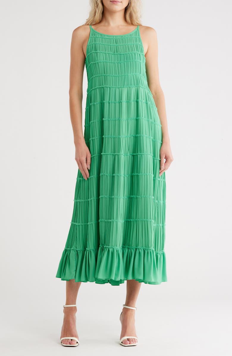 JASON WU Sleeveless Tiered Maxi Dress, Main, color, Green