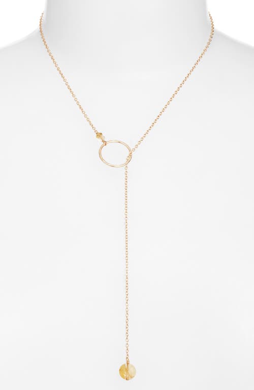 Nashelle Gwyneth Semiprecious Toggle Necklace In Gold