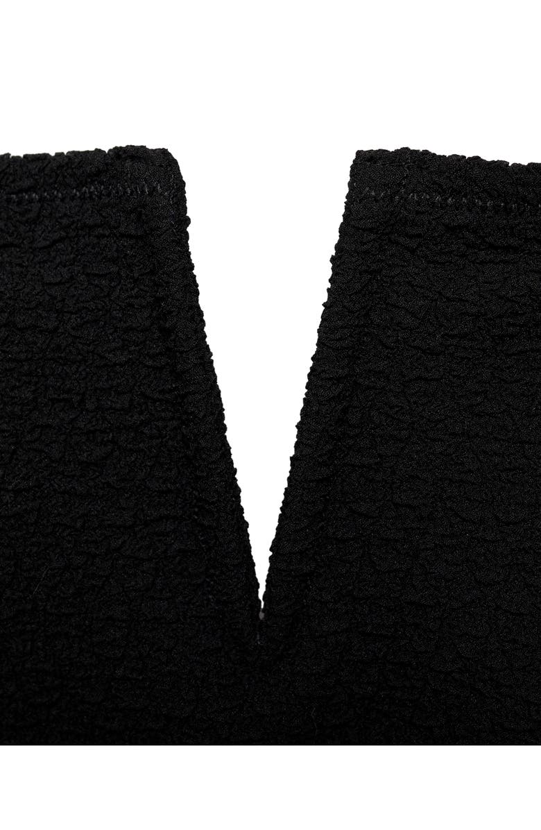 MANGO Textured Split Neck One-Piece Swimsuit, Alternate, color, 