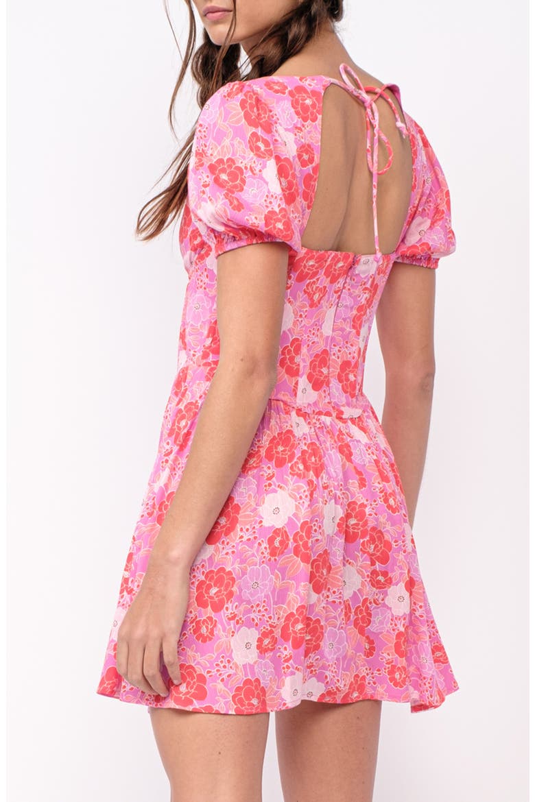 Puff Sleeve Minidress, Alternate, color, PINK