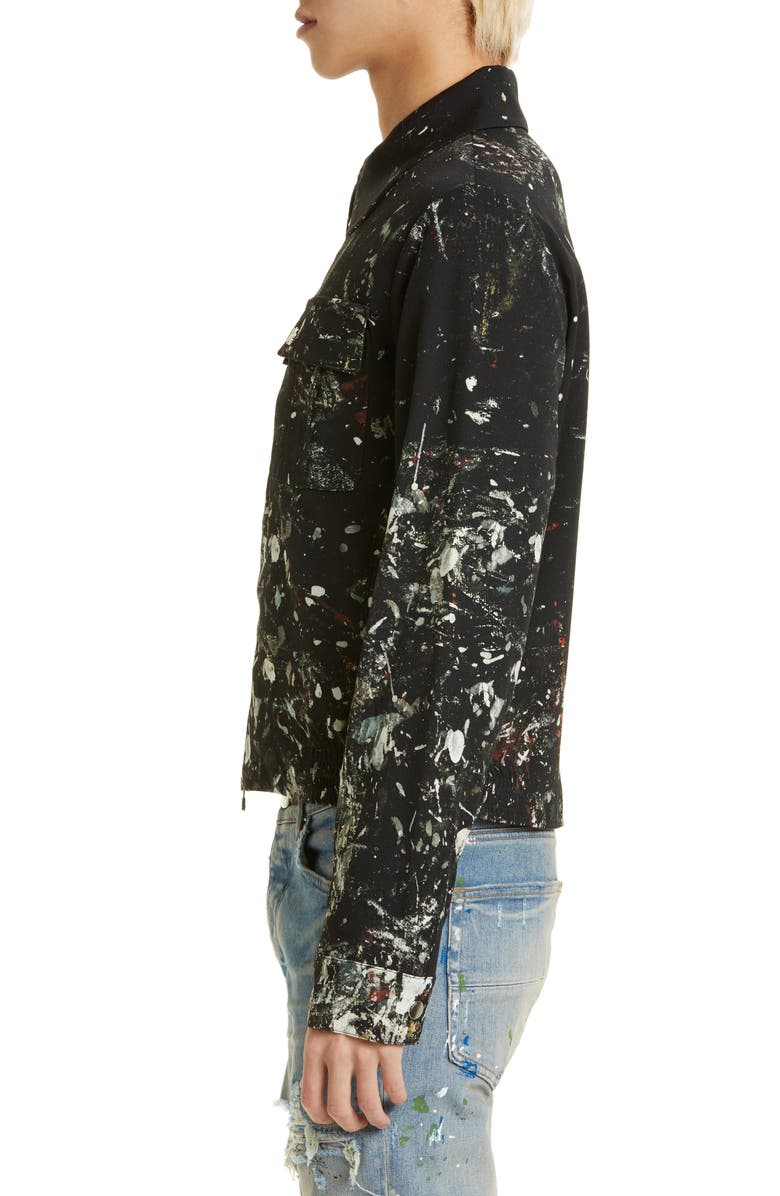 AMIRI Paint Splatter Wool Blend Jacket, Alternate, color, 