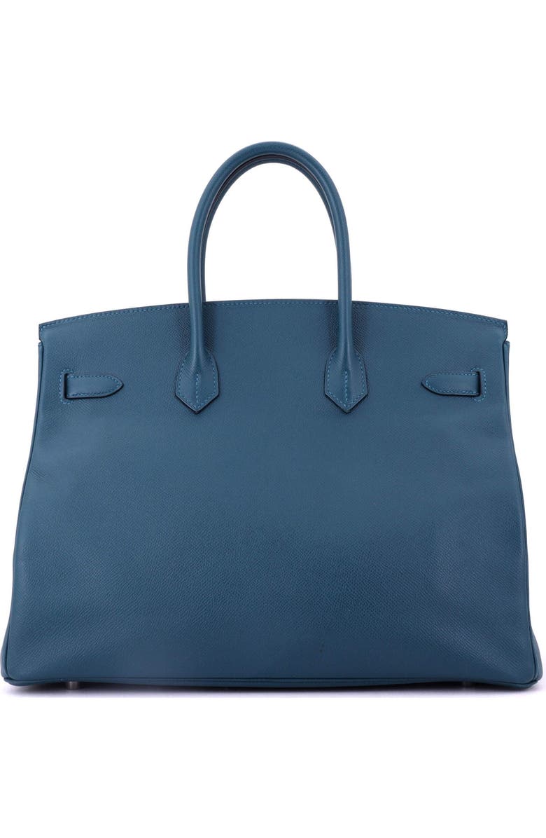 Pre-Owned Hermes Birkin Handbag Blue Epsom with Palladium Hardware 35, Alternate, color, Colvert
