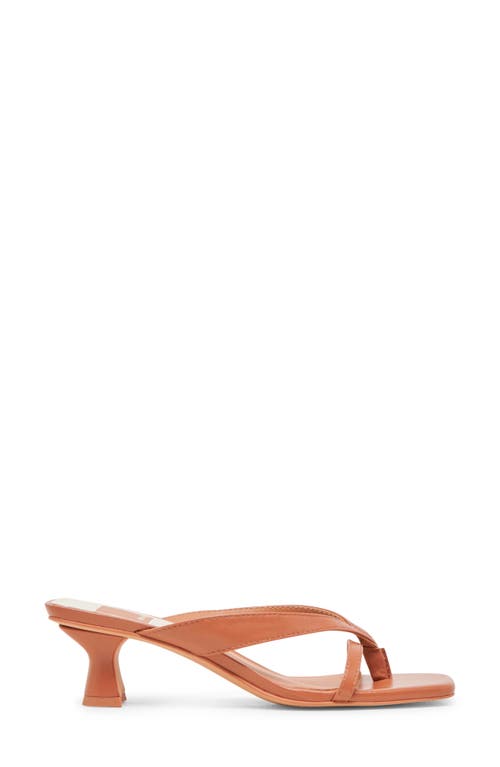 Dolce Vita Brevel Kitten Heel Flip Flop In Saddle Leather