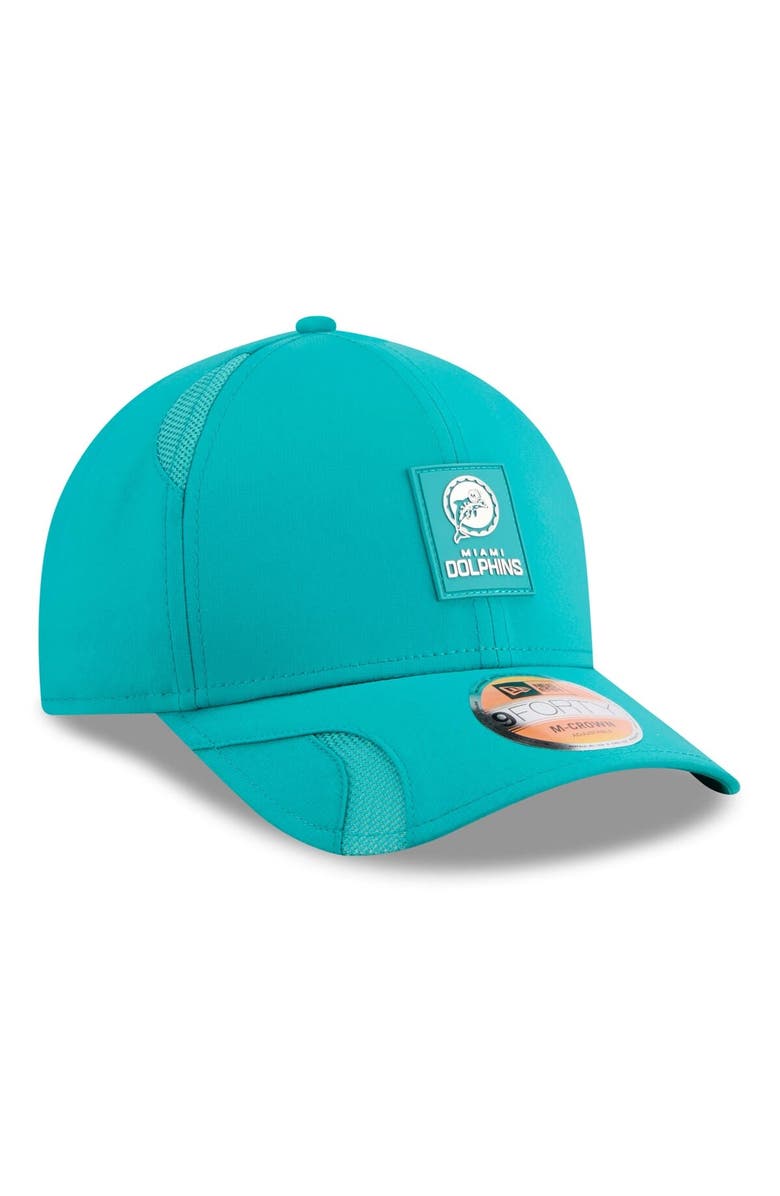 New Era Men's New Era Aqua Miami Dolphins 2025 Sideline Throwback M-Crown 9FORTY Adjustable Hat, Alternate, color, Aqua