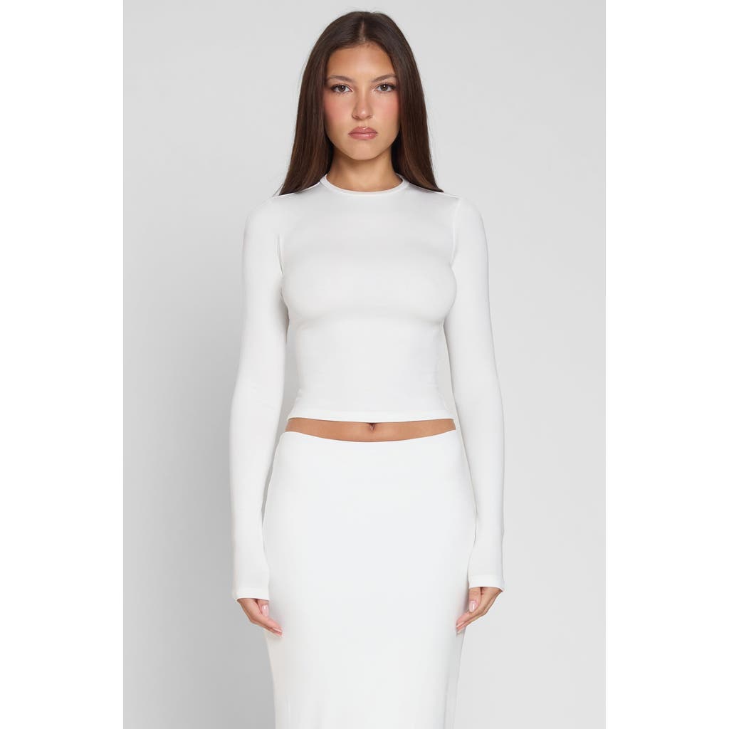 Leau Everyday Jersey Long Sleeve Top In White