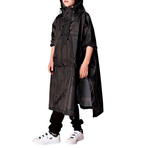 Kids Rain Poncho Back To Art