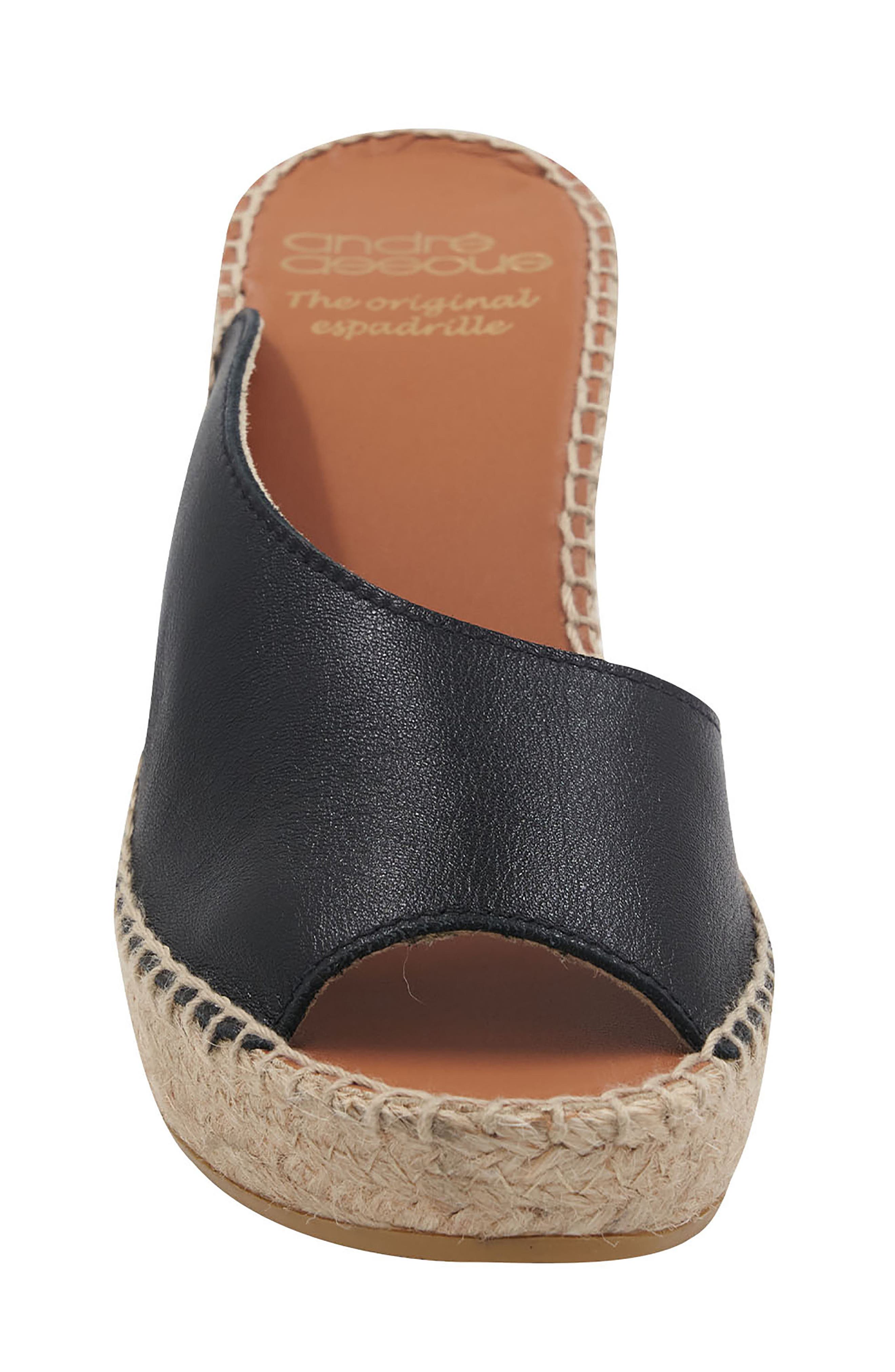 André Assous Catarina Espadrille Platform Wedge Sandal, Alternate, color, Black