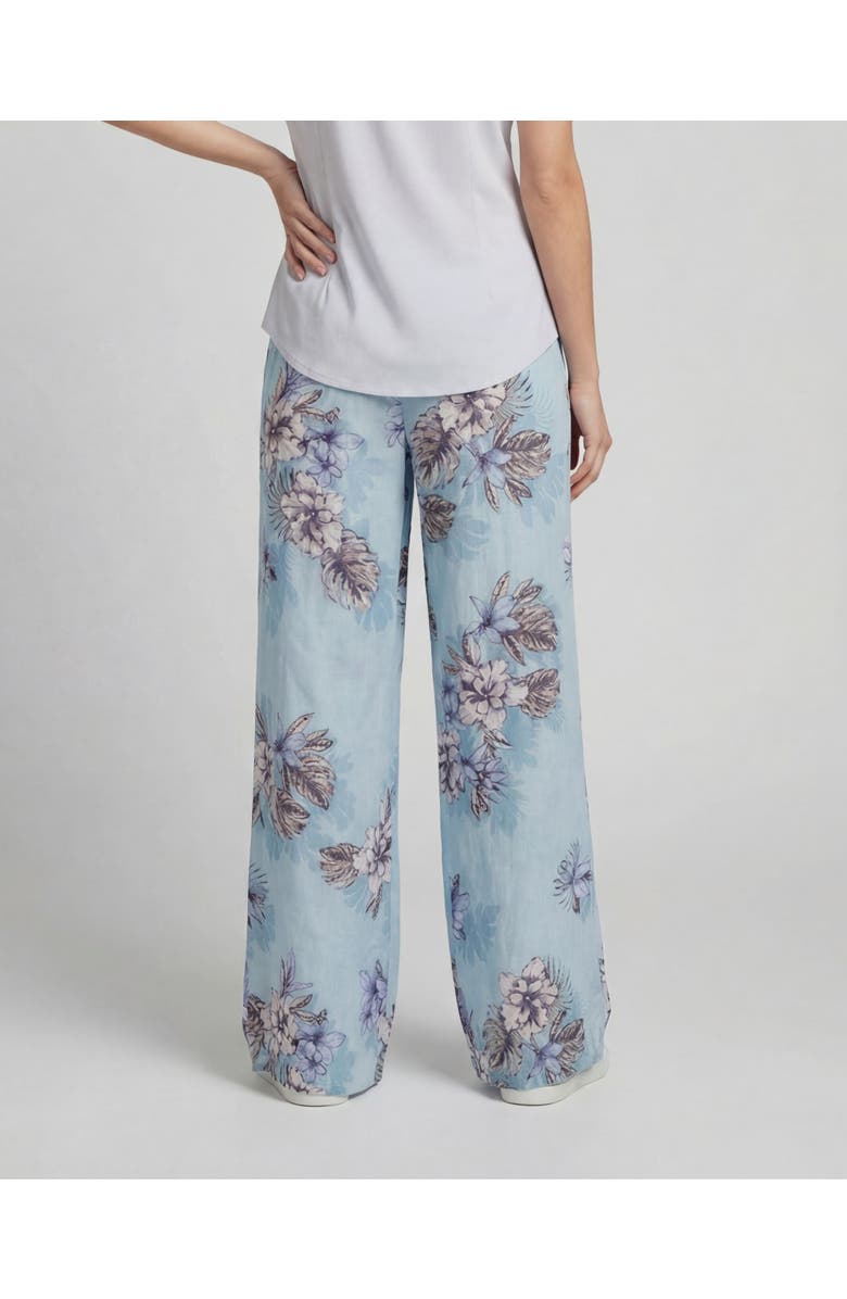 Lords of Harlech Womens Lillian Wide Leg Linen Pant, Alternate, color, Exotic Floral Teal