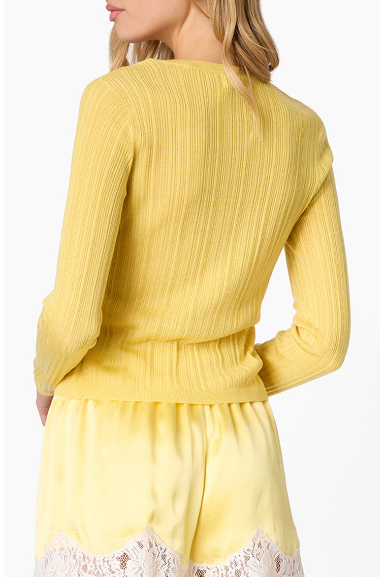 Maura Lightweight Cardigan, Alternate, color, CUSTARD