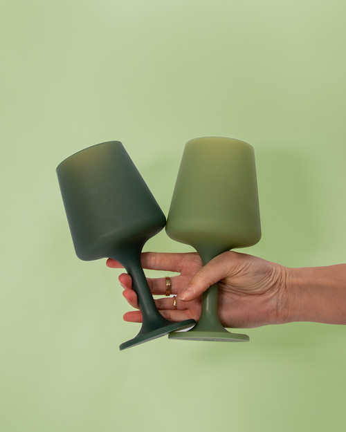 Porter Green Swepp | Unbreakable Wine Glasses In Green