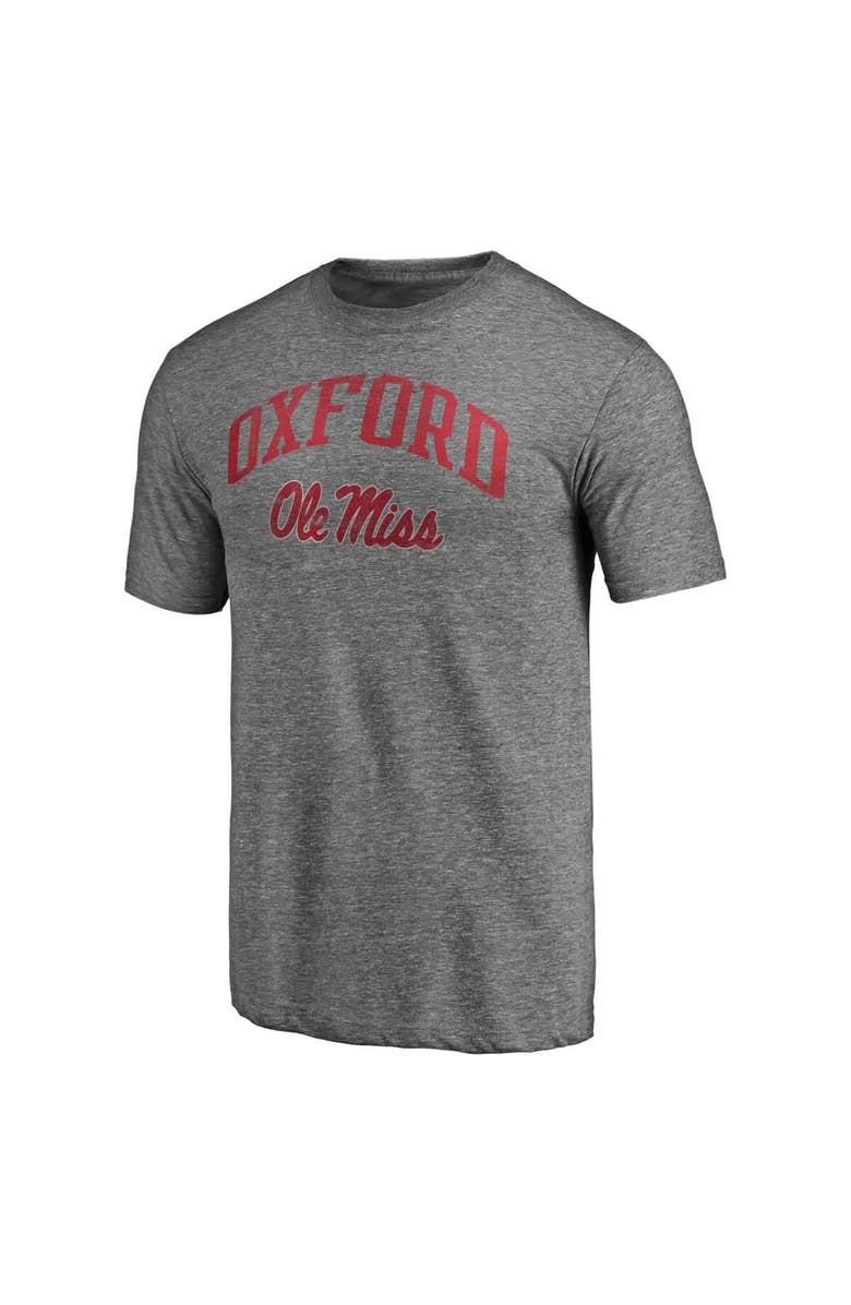 Fanatics MTO Label Men's Heather Gray Ole Miss Rebels Arched City Tri-Blend T-Shirt, Alternate, color, Heather Gray