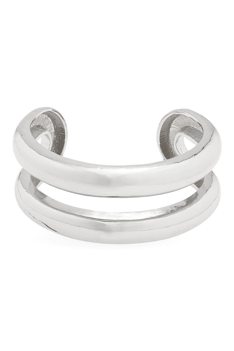 Statement Cuff Bracelet, Main, color, SILVER