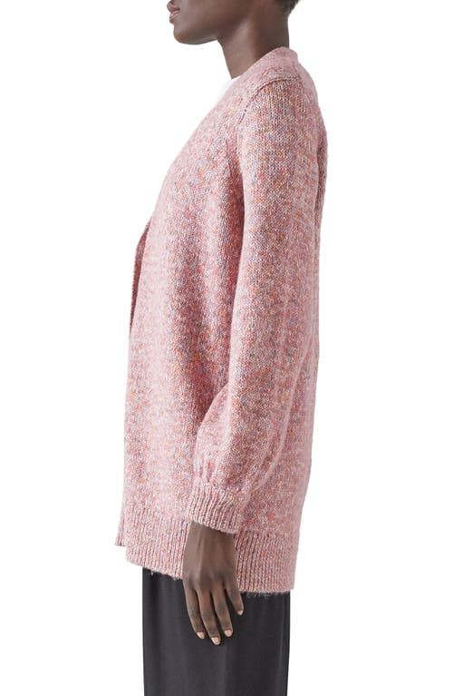 Lk Bennett Rosy Mélange Cotton Blend Cardigan In Pink
