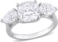 Julianna B. Moissanite Cushion 3-Stone Ring