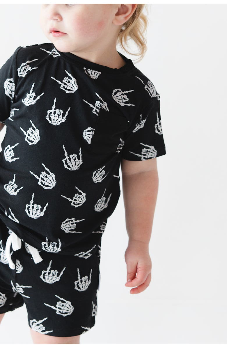 Charlie Lou Baby<sup>®</sup> Baby Boy's Rock N' Skull T-Shirt & Shorts Set, Alternate, color, 