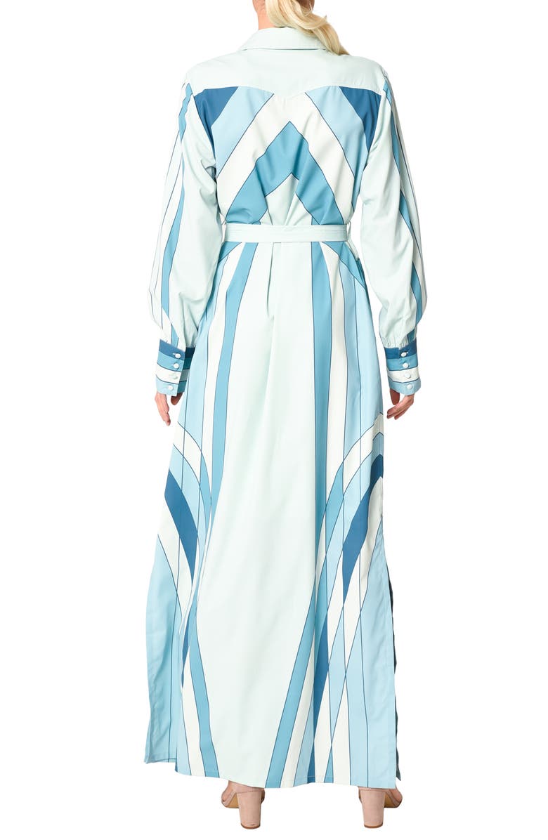 CIEBON Jynai Long Sleeve Shirtdress, Alternate, color, Green