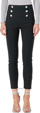 Endless Rose Sailor Button Skinny Pants