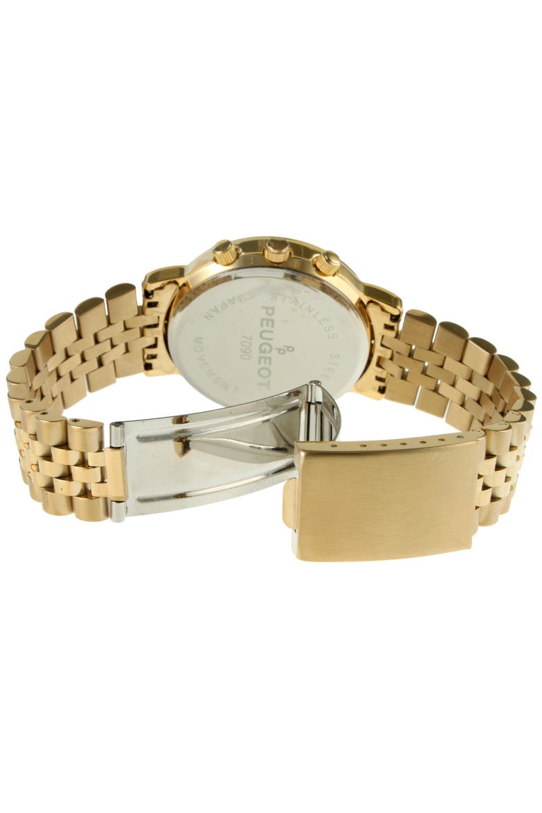 Multi Function Moon Phase Perpetual Calendar Stainless Steel Watch- 40MM, Alternate, color, Gold