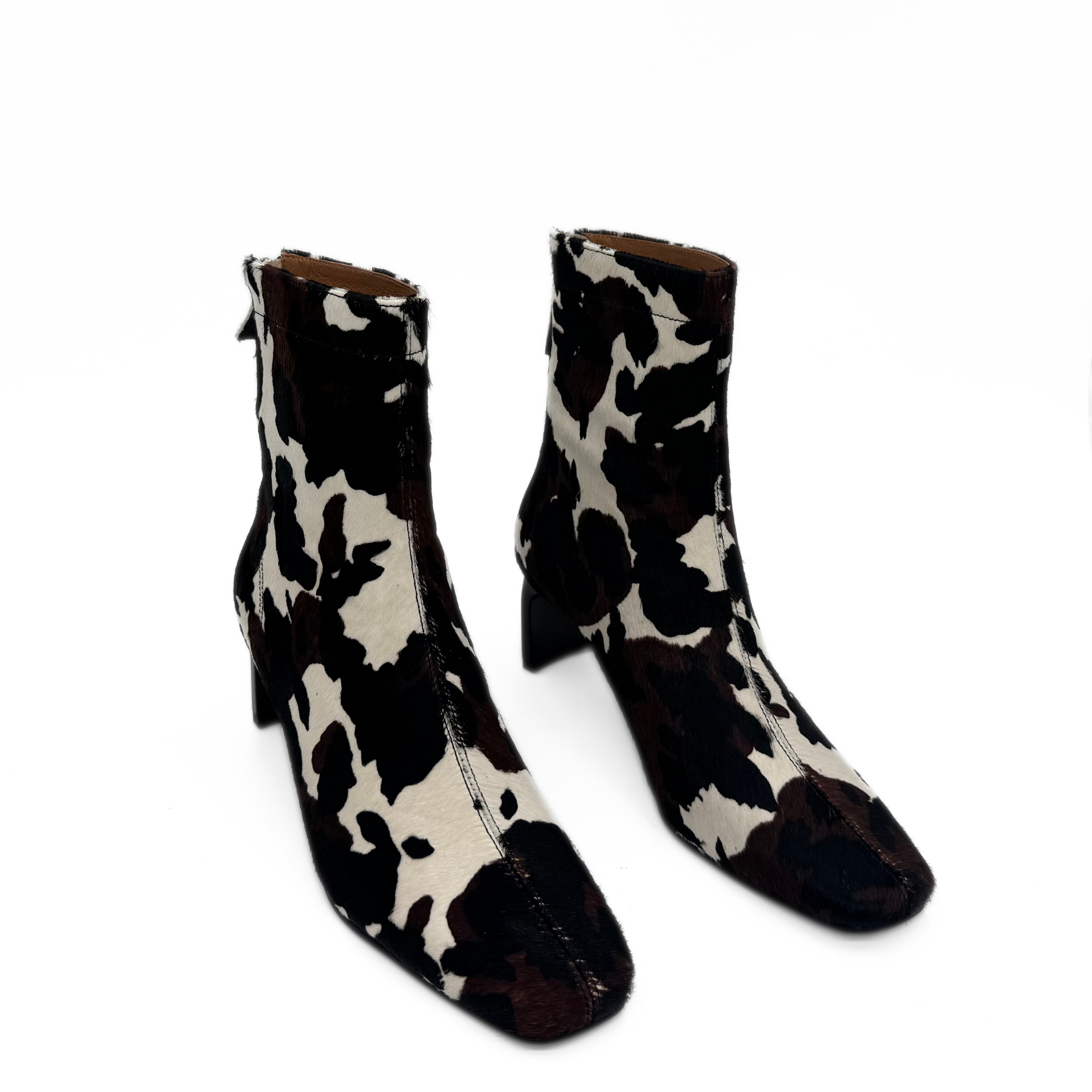 Amie Rafa Harlow Cow Bootie, Alternate, color, Cow Print
