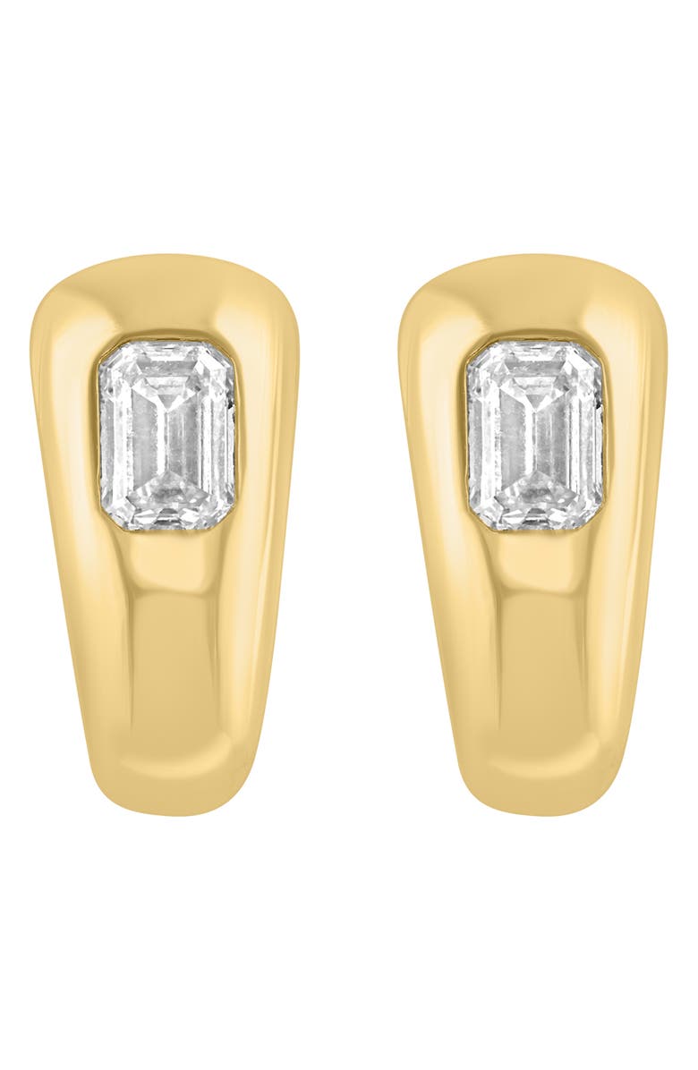 EFFY Lab-Grown Diamond Huggie Hoop Earrings, Alternate, color, Gold