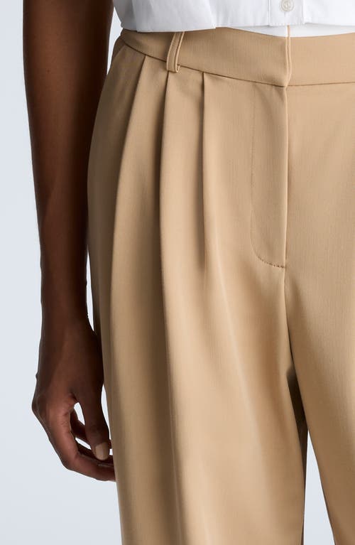 Kenneth Cole Fly Front High Rise Contrast Tipping Wide Leg Pants Pant In Gold
