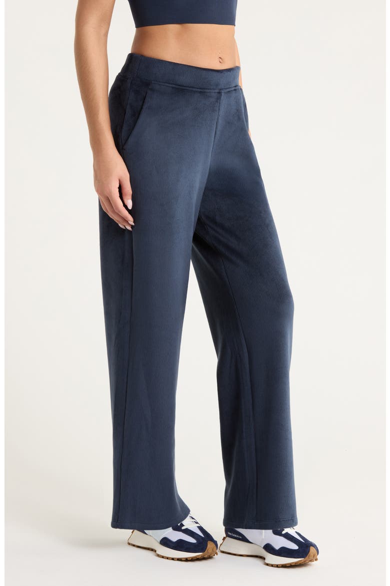 Plush Rib Pants, Alternate, color, NAVY SAPPHIRE