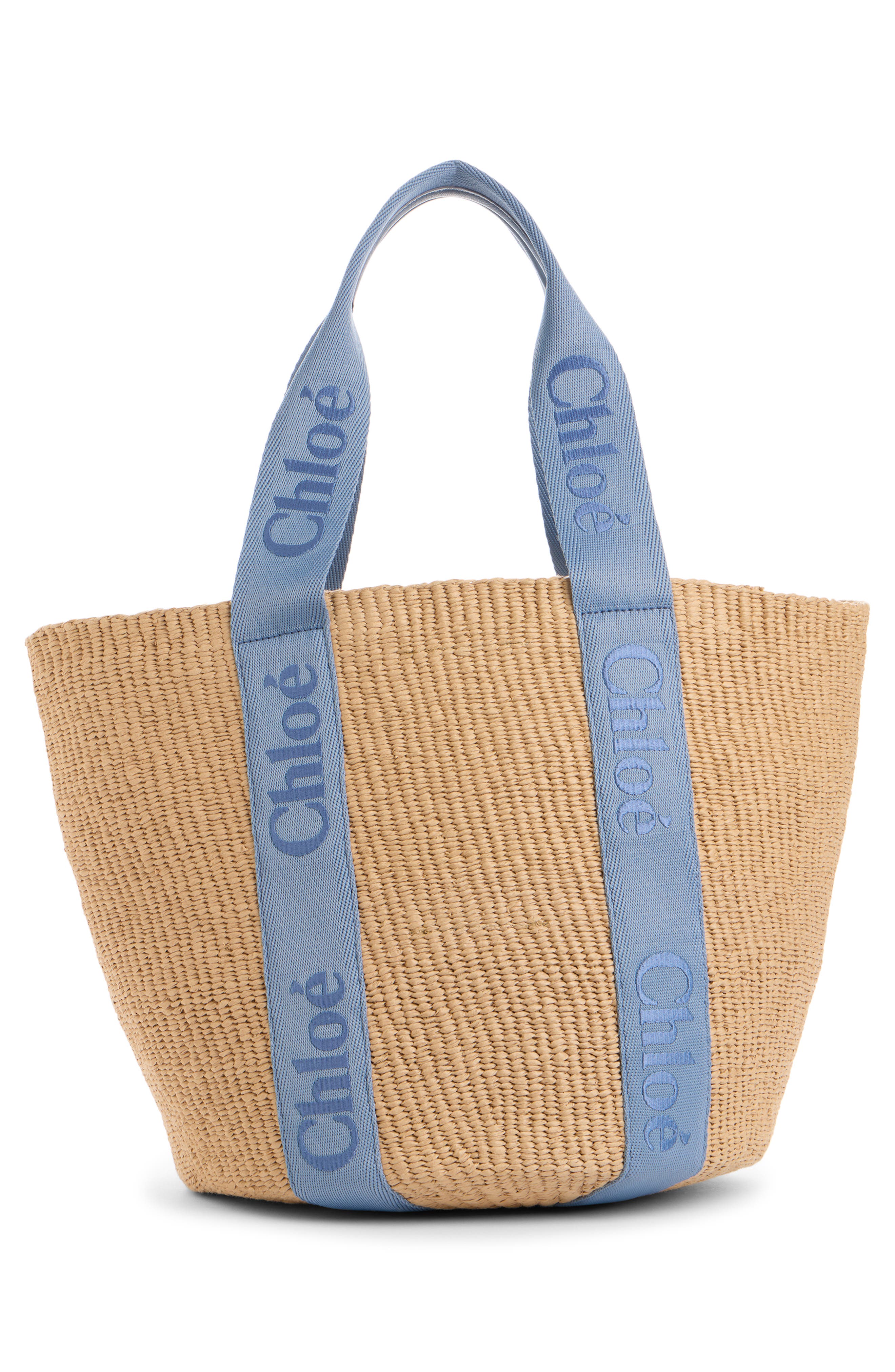 Large Woody Straw Basket Tote, Alternate, color, ASHES BLUE